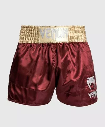 Venum Classic Muay Thai Šorc Tamno Crveni/Zlatno/Beli L - 0