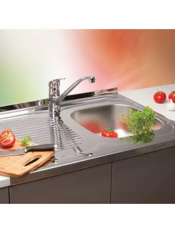 Metalac inox nasadna sudopera Standard L ø60 80x60cm - 1