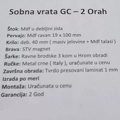 Sobna vrata CG - 2 Orah - 0