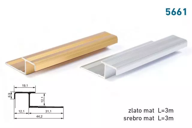 LAJSNA ZA STEPENIŠTA I KERAMIKU 5661 - srebro - 0