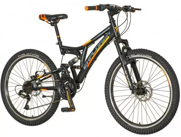 Bicikl MTB Explorer Thunder 24" Disk crno-narandžasti - 0