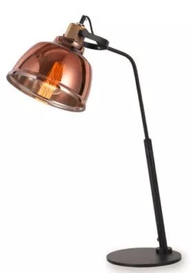 LUNA 219 STONA LAMPA E27 CRNA/BAKAR 202002 - 0