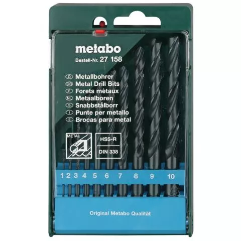 Metabo - Set burgija 1-10mm HSS-R DIN 338 - 0