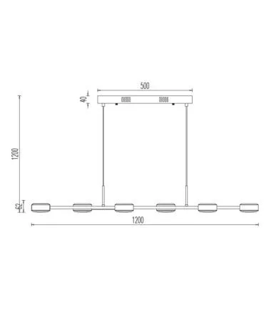 Bry-arcana-PD-6H-crna-3000K-LED visilica BH18-01301 - 0