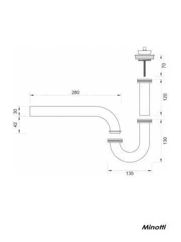 Sifon za lavabo 5/4 C1053/AC - 1