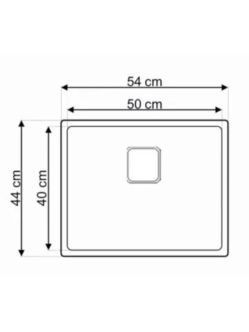 Podgradna sudopera Laweo AS 356 inox 9x9cm 54x44cm - 1