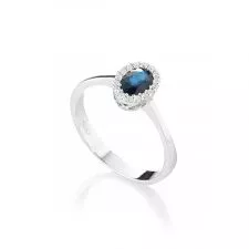 Dijamantski prsten sa plavim safirom - 0