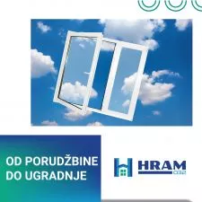 Dvokrilni PVC prozori sa T prečkom Economic Line 1800 mm x 1400 mm - 0