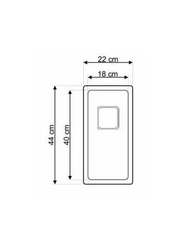 Podgradna sudopera Laweo AS 260 inox 9x9cm 22x44cm - 1