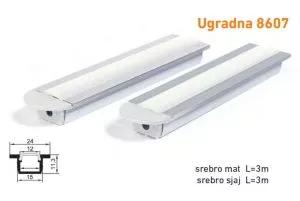 LAJSNA ZA LED TRAKE UGRADNA 8607 - 0