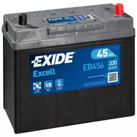 EXIDE Akumulator za azijska vozila12V 45Ah 330A EXCELL desno+ uske kleme - 0