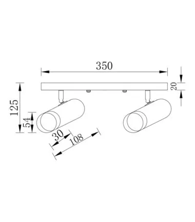  BRY-G002C-2H-2xGU10-GLD-BLC-PENDANT LIGHT BV04-00022 - 1