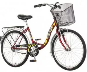 Bicikl gradski Visitor Lowland 24" crveno-žuti - 0