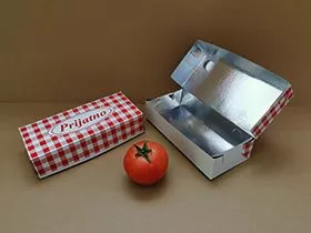 Lakirana kutija u karo dezenu za pečenje i roštilj 0,5 kg šifra 19L - 0