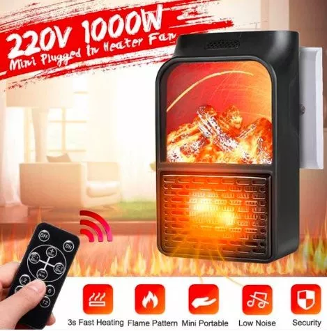 Mini grejalica, zidni kamin – Flame Heater - 0