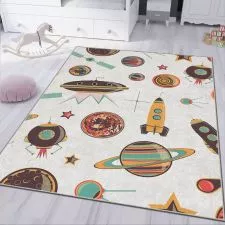 Tepih za decu sa gumenom podlogom 120x180cm – Cosmos, bež TG-016 - 0