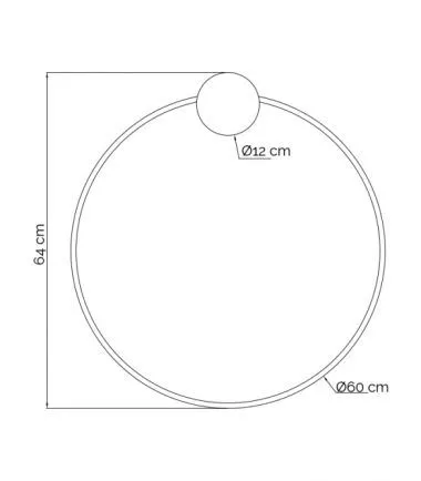 Vesta 566 ZIDNA LAMPA 30W 3000K CRNA/MESING 201761 - 1