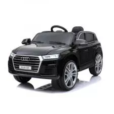 Dečiji auto Audi Q5 2019 sa mekim gumama i kožnim sedištem – crni - 0