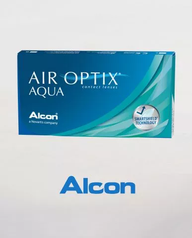 Mesečna meka kontaktna sočiva - Alcon Air Optix Aqua - 0