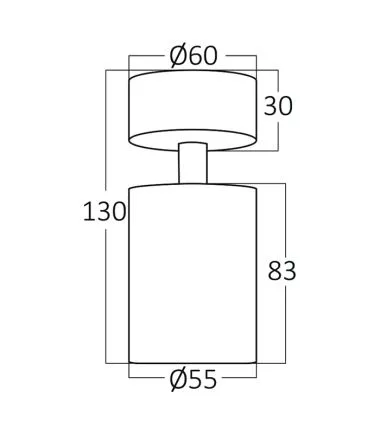 BRY-BETA-SRD_1-CRNA-GU10-PLAFONSKA SPOT SVETILJKA BH04-00801 - 1