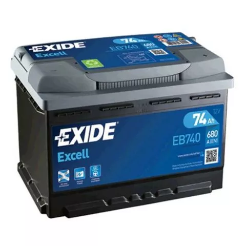 Akumulator EXIDE 12V 74Ah 680A EXCELL desno+ - 0