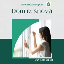 Dvokrilni PVC prozor sa "T" prečkom Beostandard 2000 mm x 1400 mm - 0