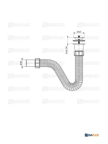 Sifon za lavabo Isaflex 2201 - 1