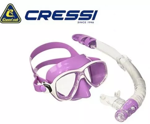 Ronilačka maska CRESSI Set Marea Vip LILAC - 0