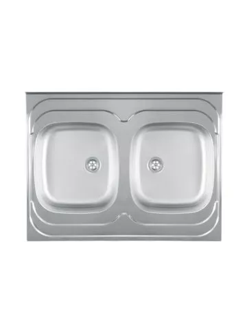 Metalac inox nasadna sudopera Standard dvodelna ø60 80x60cm - 0