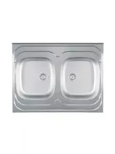 Metalac inox nasadna sudopera Standard dvodelna ø60 80x60cm - 0