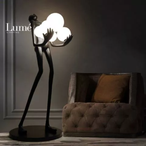 Belore 43 podna lampa statua 6e27 crna 202254 - 0