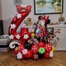 Dekoracija balonima za dečiji rođendan tema Mini Maus BA168 - 0