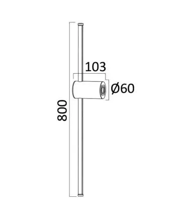 Bry-TINY-WL800-16W-CRNA-3000K-zidna lampa BH07-04101 - 0