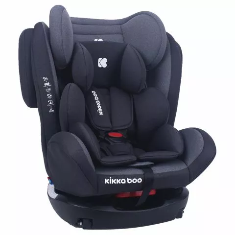 KIKKABOO AUTOSEDIŠTE 4 FIX 0-36 KG SA DOUBLE ISOFIX-OM DARK GREY - 0