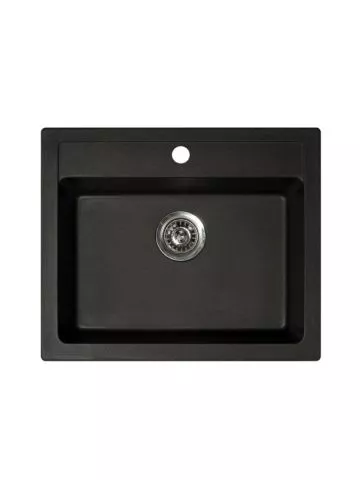 Metalac granitna usadna sudopera xQuadro 60 crna 60x50cm Ø90 - 0