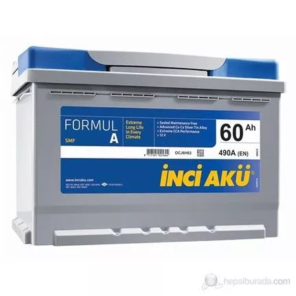 AKUMULATOR INCI AKU 12V 60AH 490A DESNO+ - 0