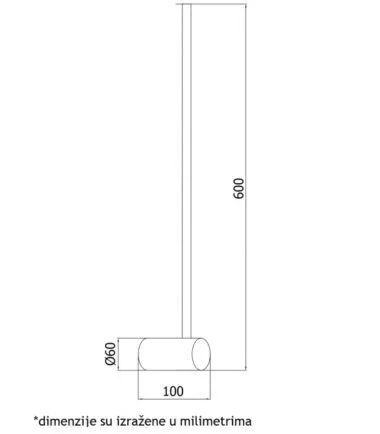 Vesta 361 ZIDNA LAMPA 7W 3000K CRNA 201065 - 1