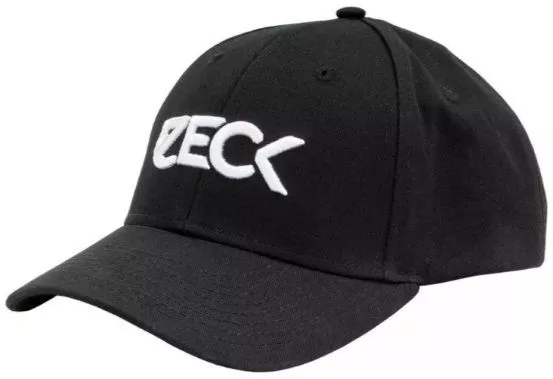 Zeck fishing kačket base cap crna ribolovačka kapa sa izvezenim belim zeck slovima, 100% pamuk - 0