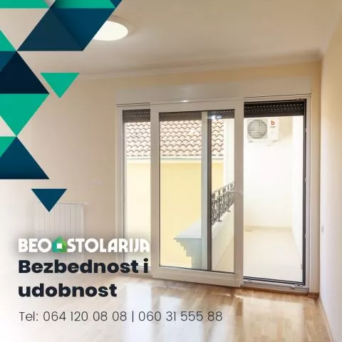 Jednokrilna PVC balkonska vrata Beoline Standard 800 mm x 2000 mm - 4