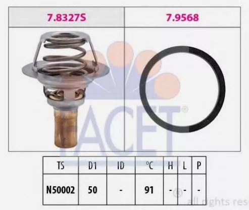 Termostat CLIO-1 1.2-1.4 91C FACET    - 0