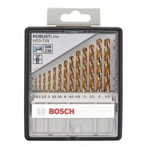 Bosch - 13-delni Robust Line set burgija za metal HSS-TiN, 135° - 0