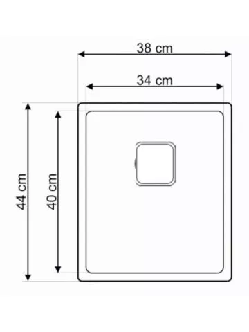 Podgradna sudopera Laweo AS 353 inox 9x9cm 38x44cm - 1