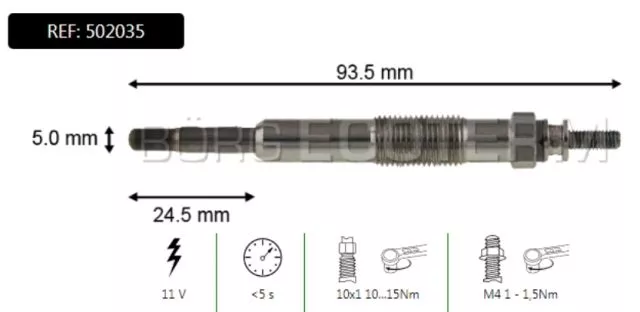 Grejač motora Renault 1.9D Clio/Megane 1998-2001 Borg  - 0