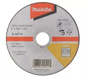Makita - Disk za sečenje nerđajućih čelika 125x1,2mm D-18770 - 0