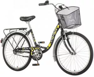 Bicikl gradski Visitor Lowland 24" crno-žuti - 0