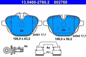 ATE PLOČICE – 13.0460-2760.2 Pločice zadnje BMW - 0