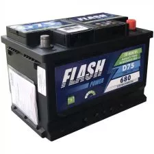 FLASH POWER Akumulator 12V 75Ah 680A desno+ - 0