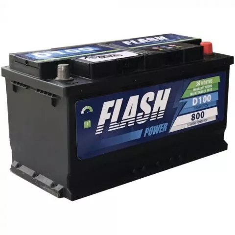 Akumulator FLASH POWER 12V 100Ah 800A desno+ - 0