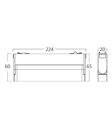 BRY-S-WSL250-12W-48VDC-4000K-CRNA-MAGNETNA LINERNA SVETILJKA BD60-13211 - 1