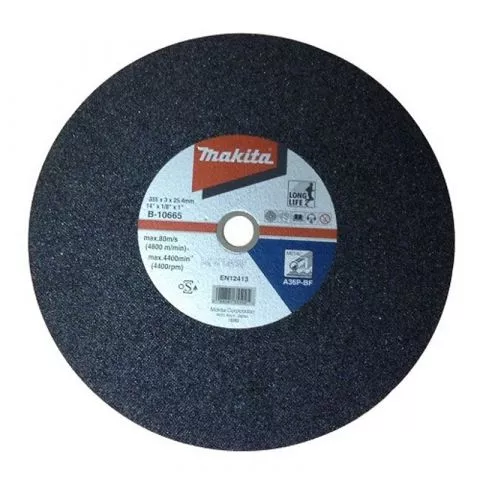 Makita - 5 x Brusni disk 355mm sa presovanim centrom za čelik B-10665-5 - 0